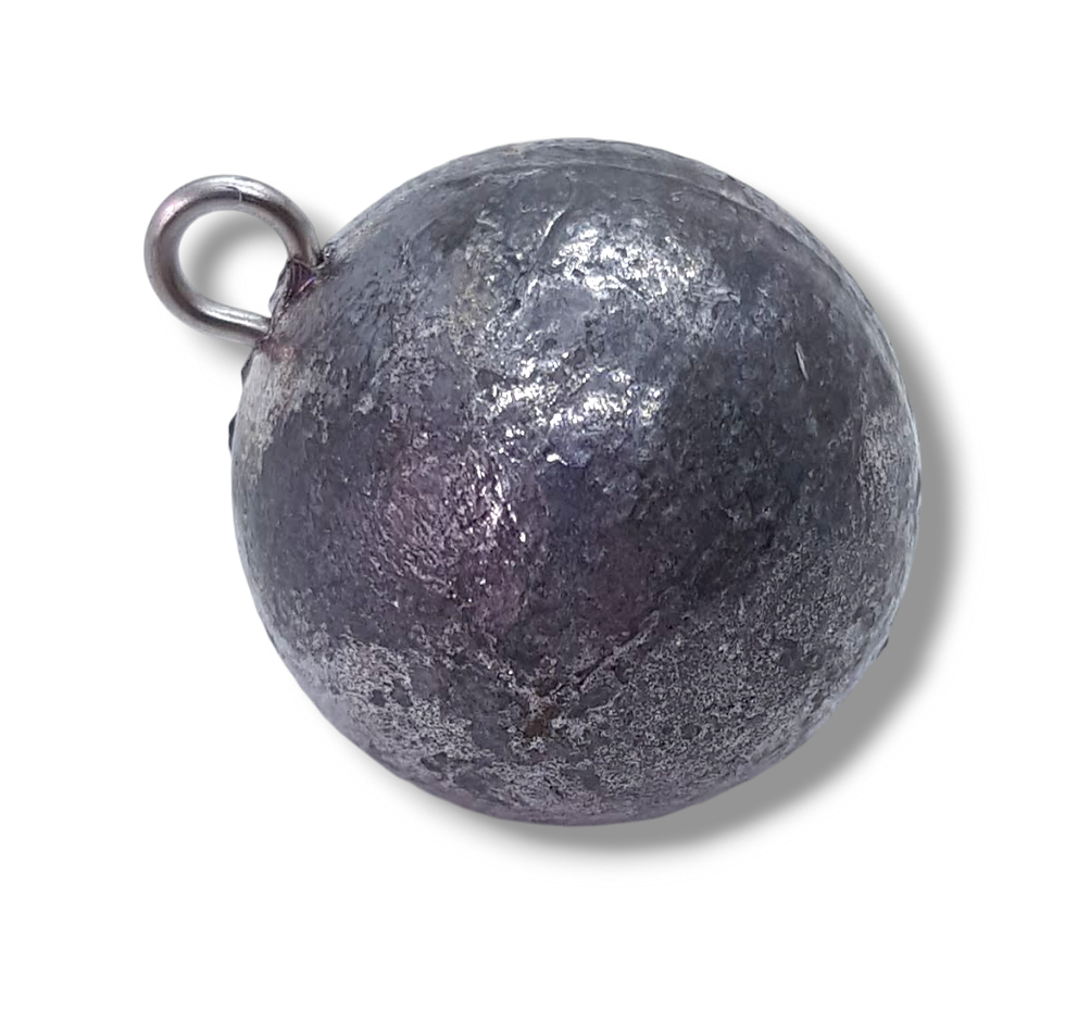 Thumbnail: Uncoated lead weights.