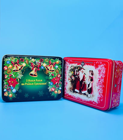 Жерстяна коробка для цукерок 181х136 мм