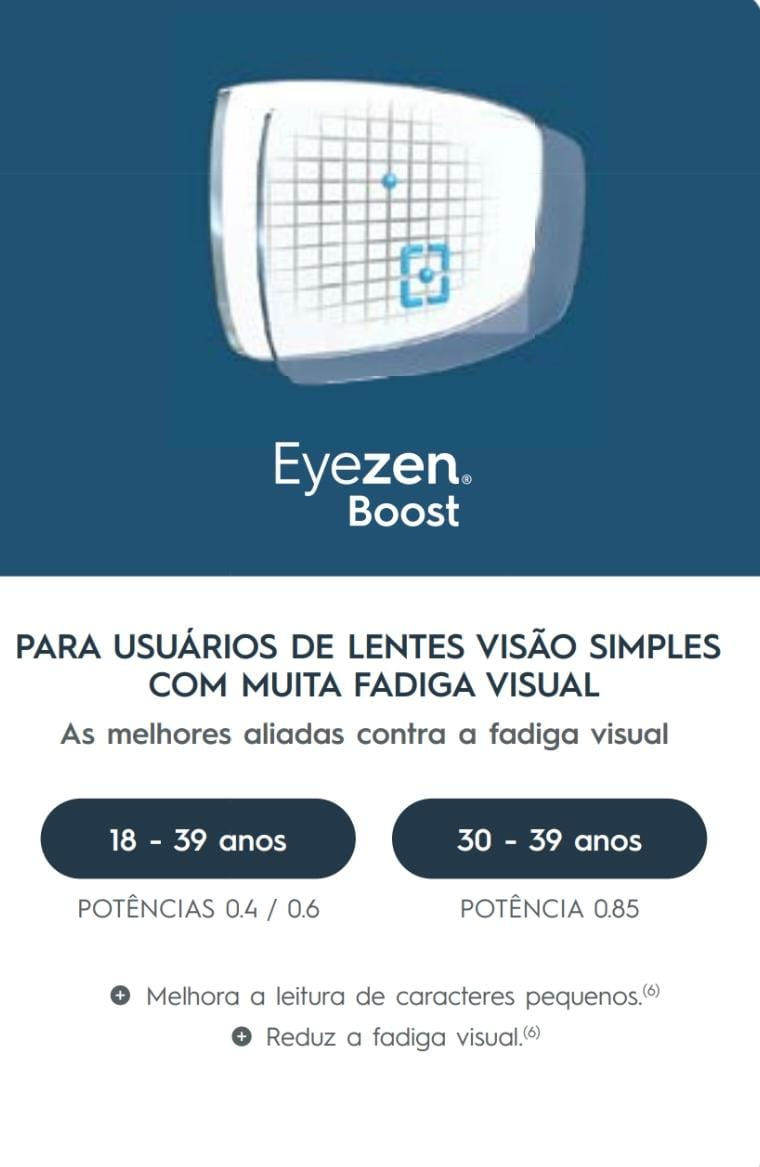 Miniatura: LENTES VS EYEZEN BOOST BLUE UV FILTER ANTI-REFLEXO CRIZAL