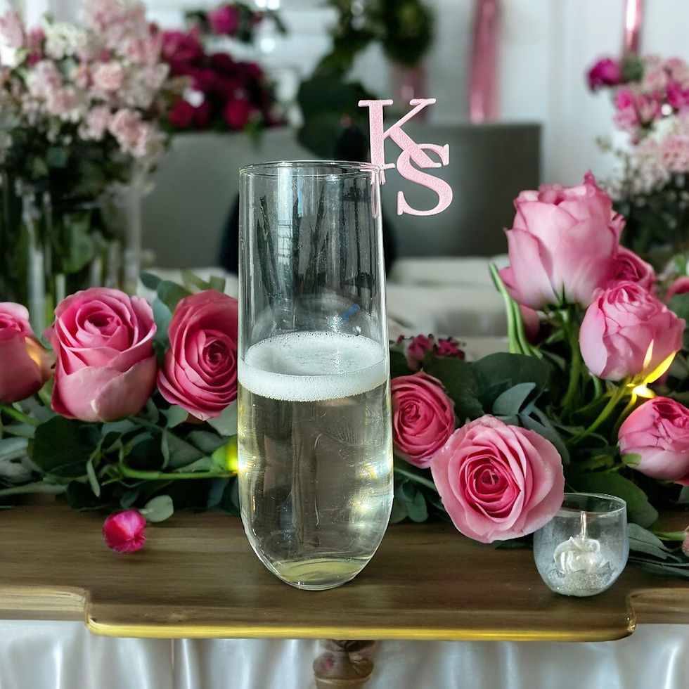 Thumbnail: Affordable Personalized Wedding Drink Tags Initials, Custom Glass Toppers, CUSTOM Drink charms, Drink Stirrers, Drink Topper