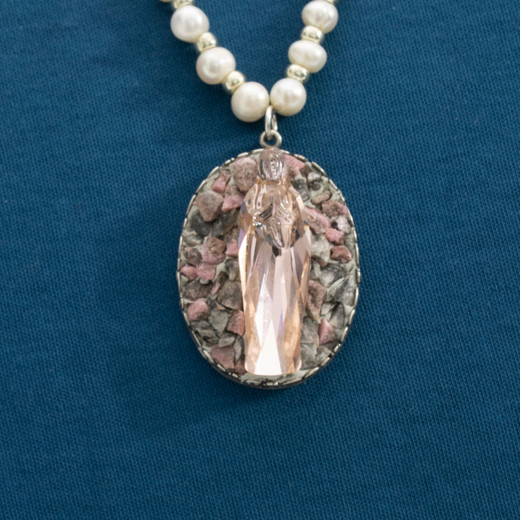 L Rhodonite BVM Grotto Pendant 8