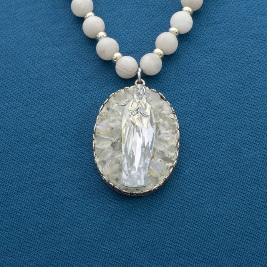 L Sea Glass BVM Grotto Pendant 9
