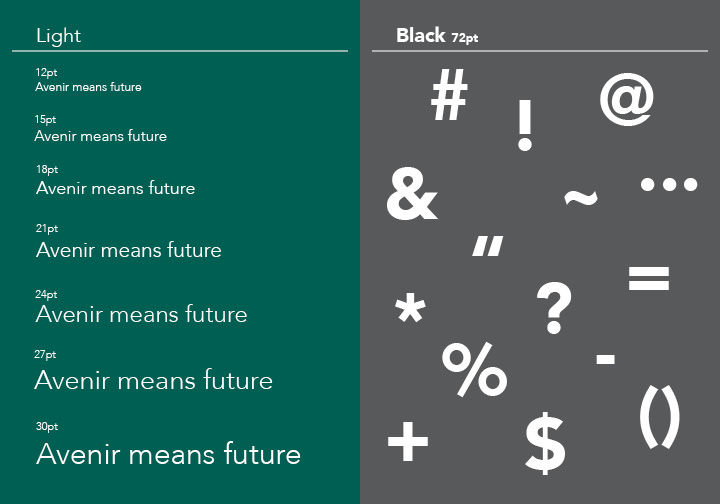 Type Specimen Book: Avenir