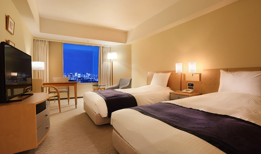 Tokyo Dome Hotel 雙床房室內實景