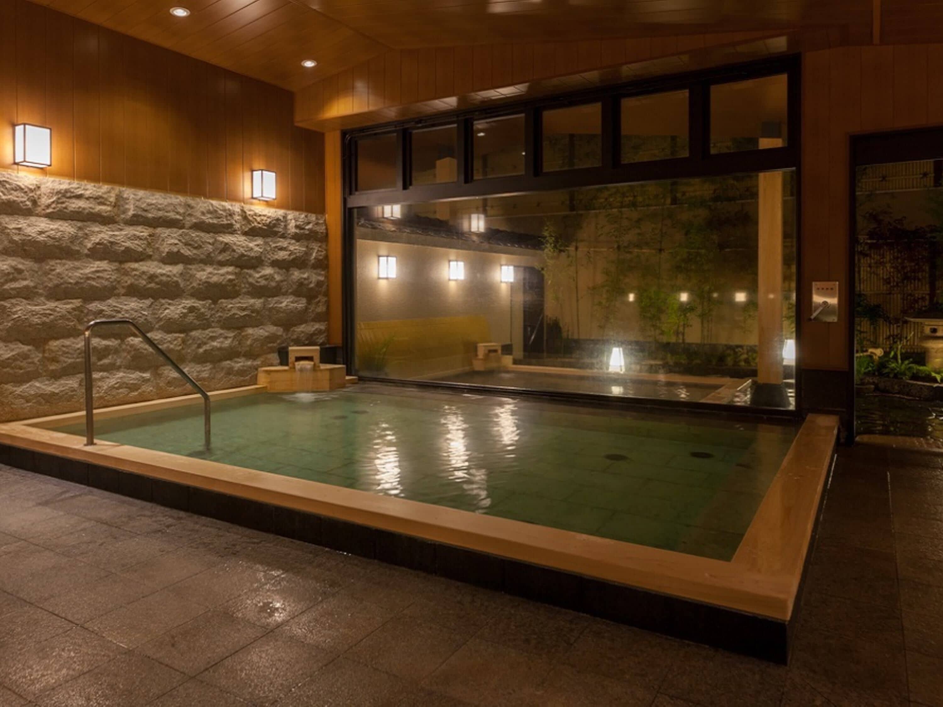 Hot-spring bath at Nishitetsu Resort Inn Beppu