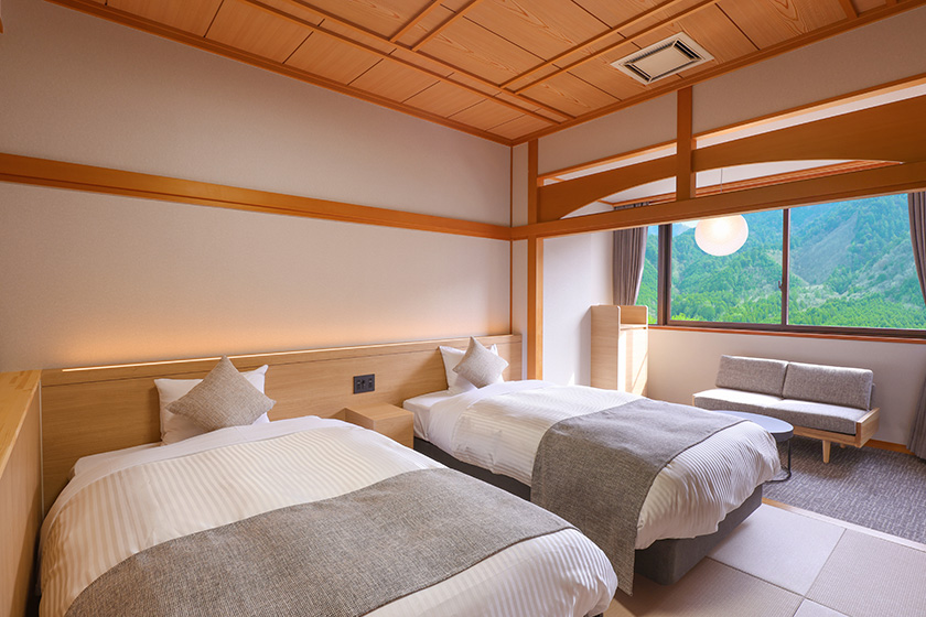 TAOYA Kisoji Japanese-modern twin guest room