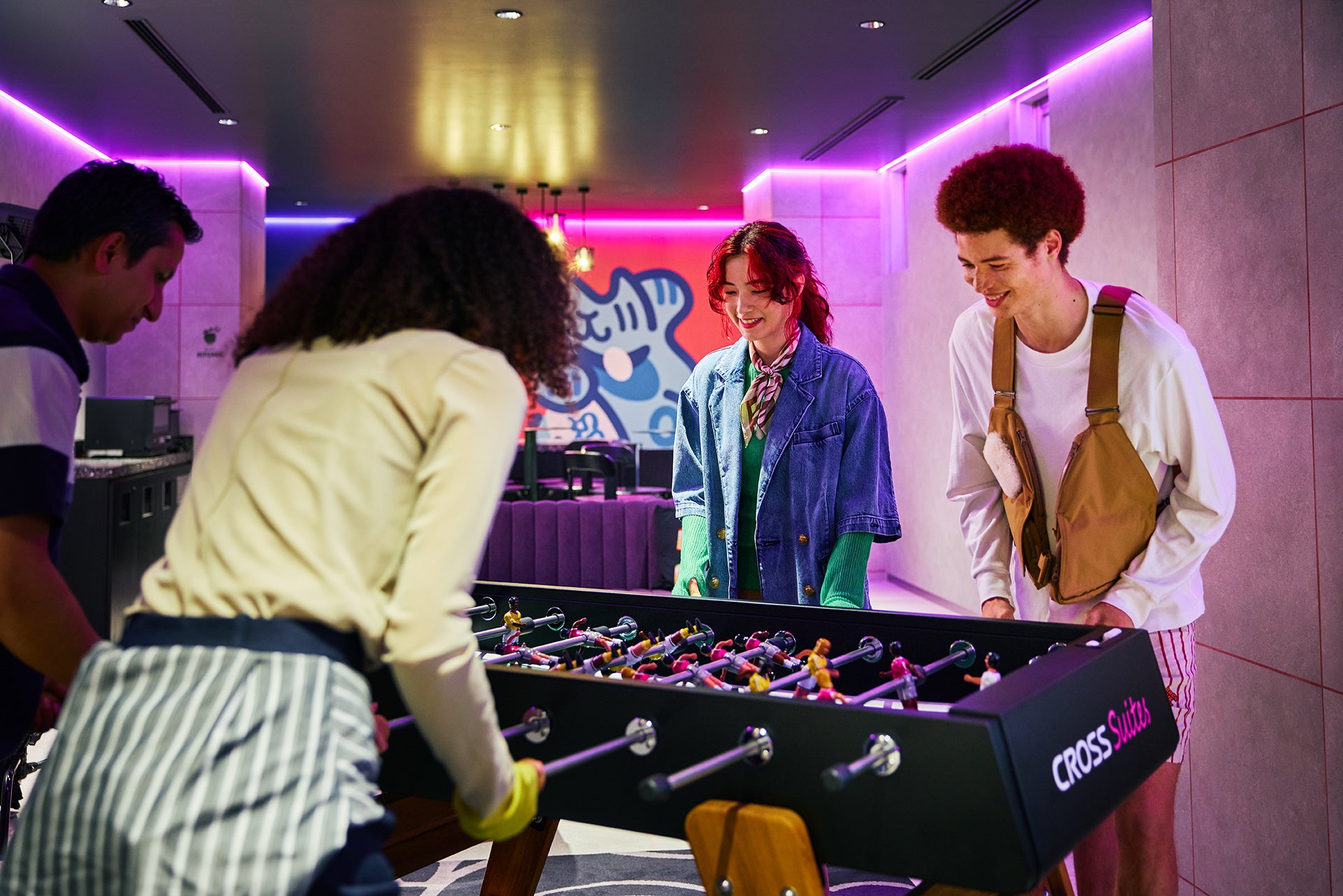 CROSS Suites 도쿄 아사쿠사 행아웃 라운지와 테이블 축구