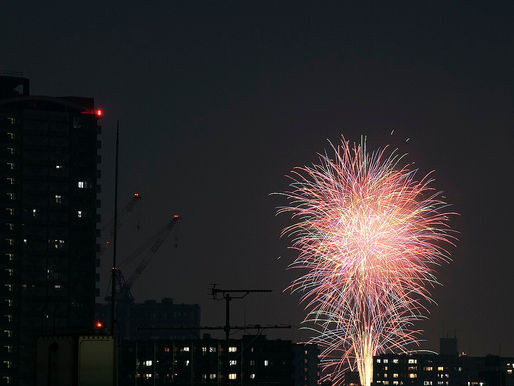 隅田川花火大會東京夜景實景