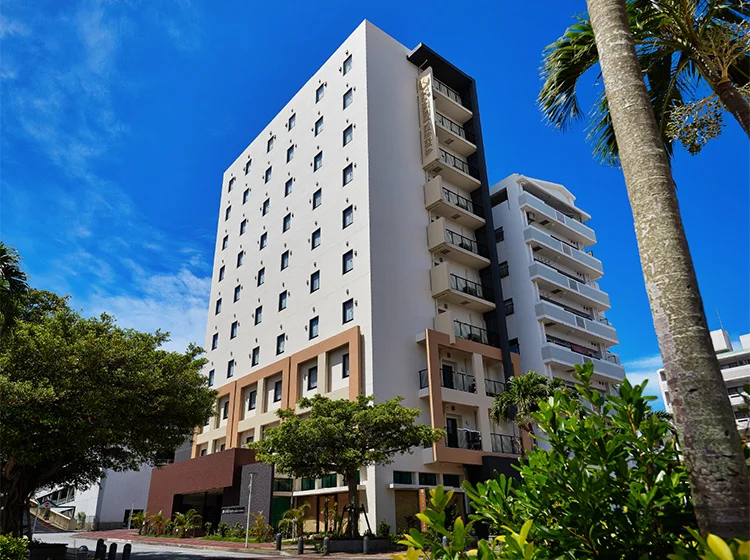 Exterior of Y’s Inn Naha Oroku Ekimae