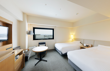 JR Inn Asahikawa Twin Room interior with two beds