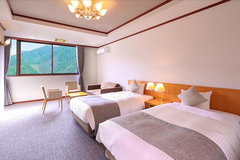 TAOYA Kisoji twin-room accommodation interior