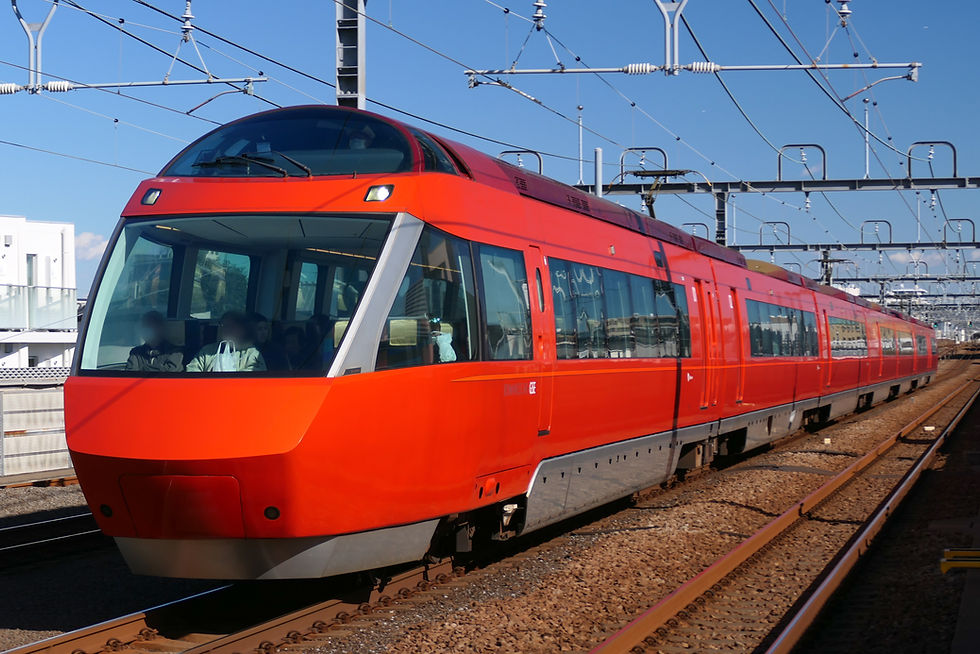 Odakyu 70000 series GSE Romancecar Hakone service bound for Hakone-Yumoto from Shinjuku
