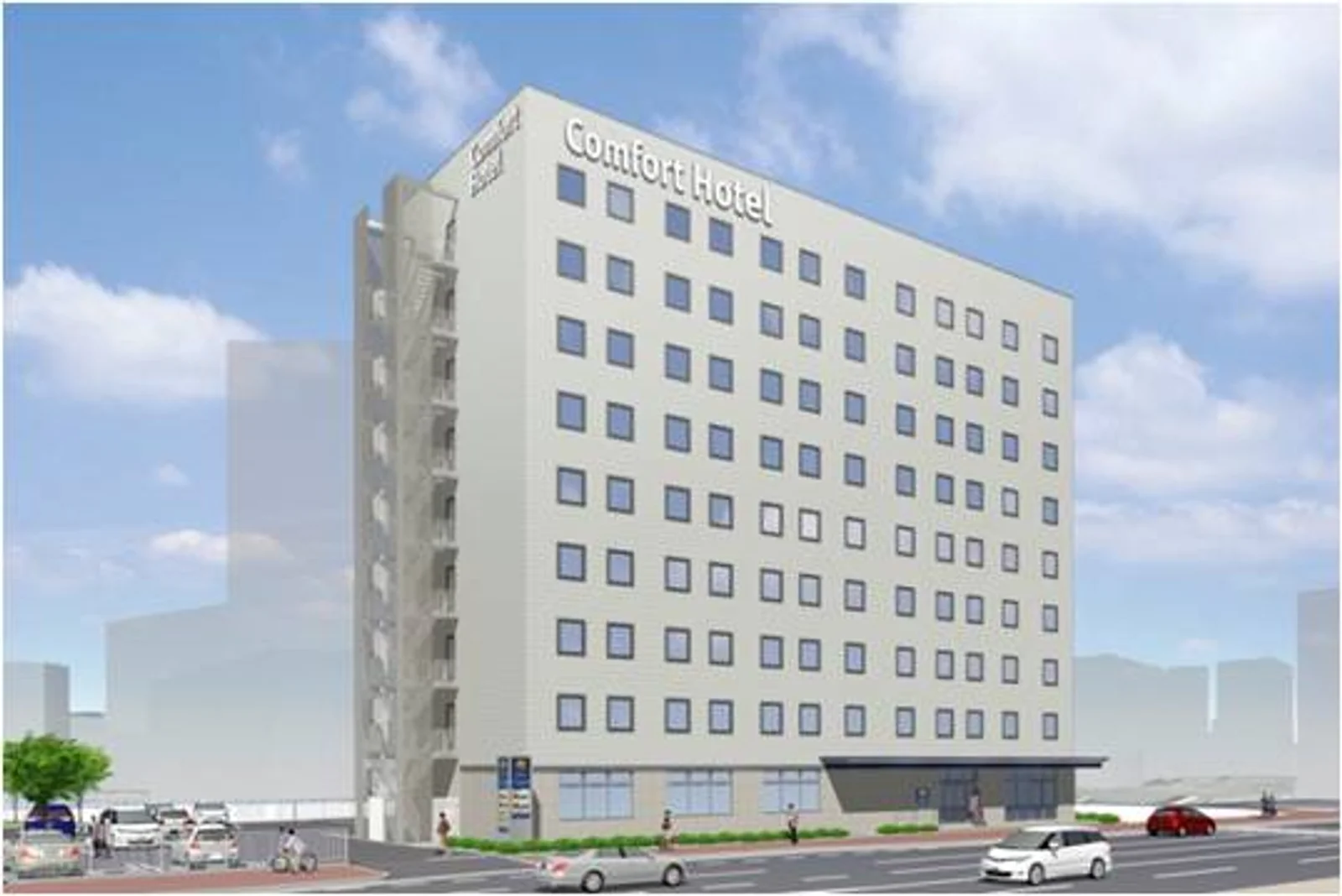 高知站附近 Comfort Hotel Kochi 酒店外觀