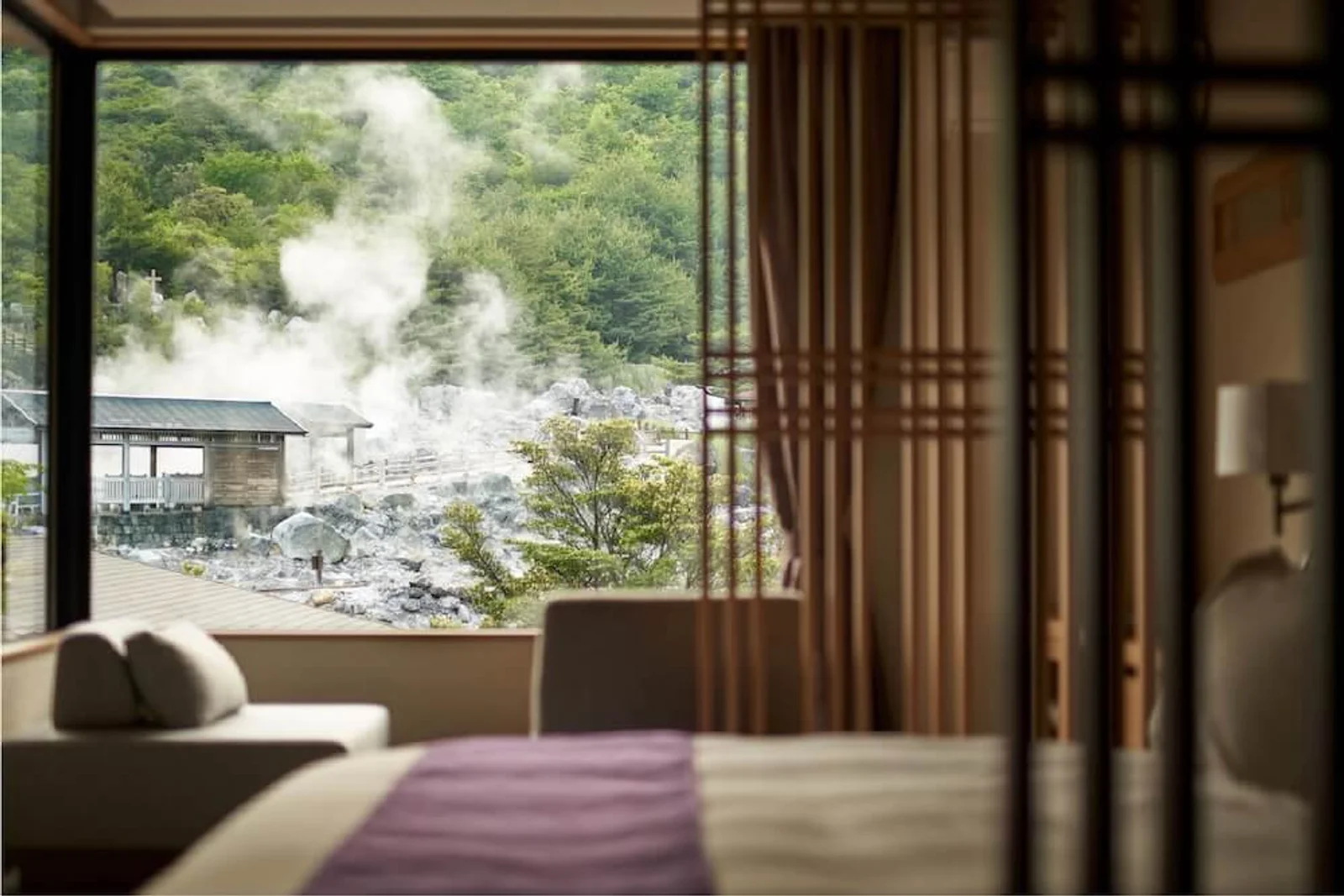 Unzen Kyushu Hotel Terrace Premium Twin private onsen and accommodation interior