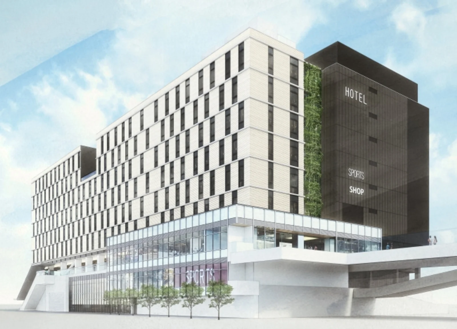 Exterior of JR-East Hotel Mets Yokohama near Yokohama Station