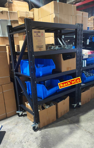 Racking Shelving 1.5m High x 2m/1.5m /1.08m Long, Caster Wheel ...