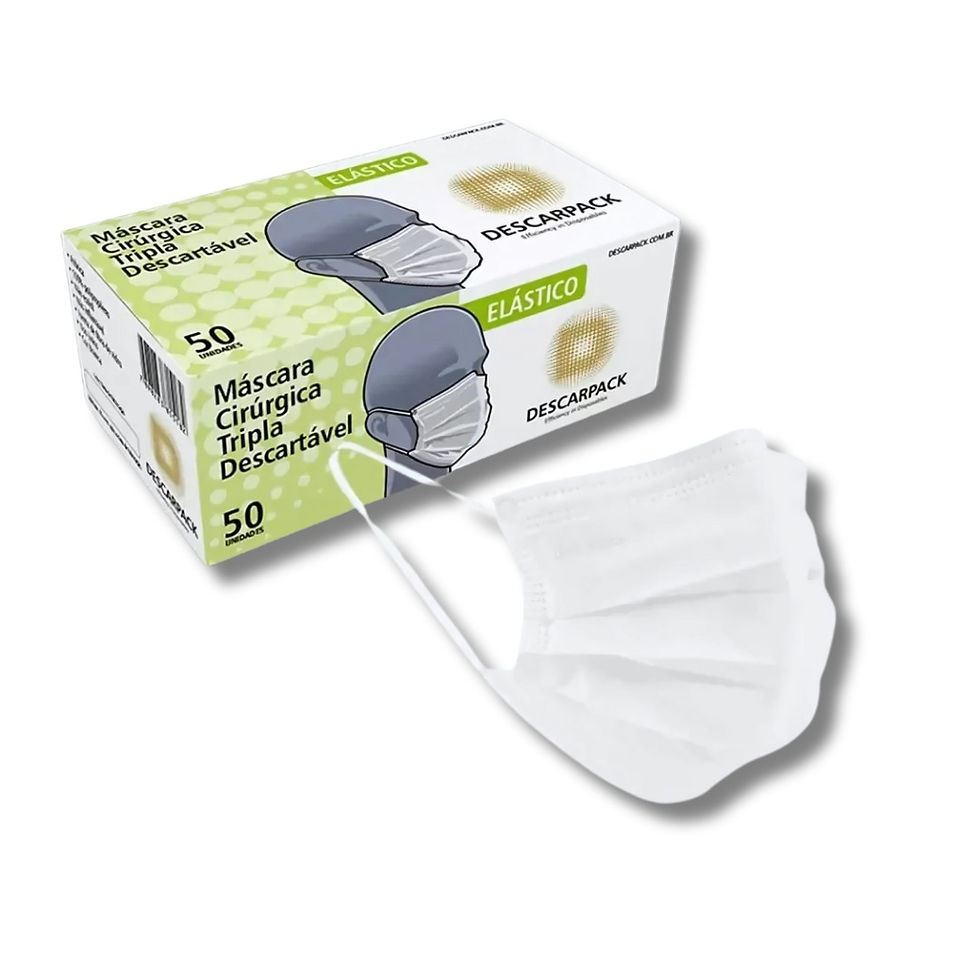 Máscara Tripla Descarpack 50 unidades