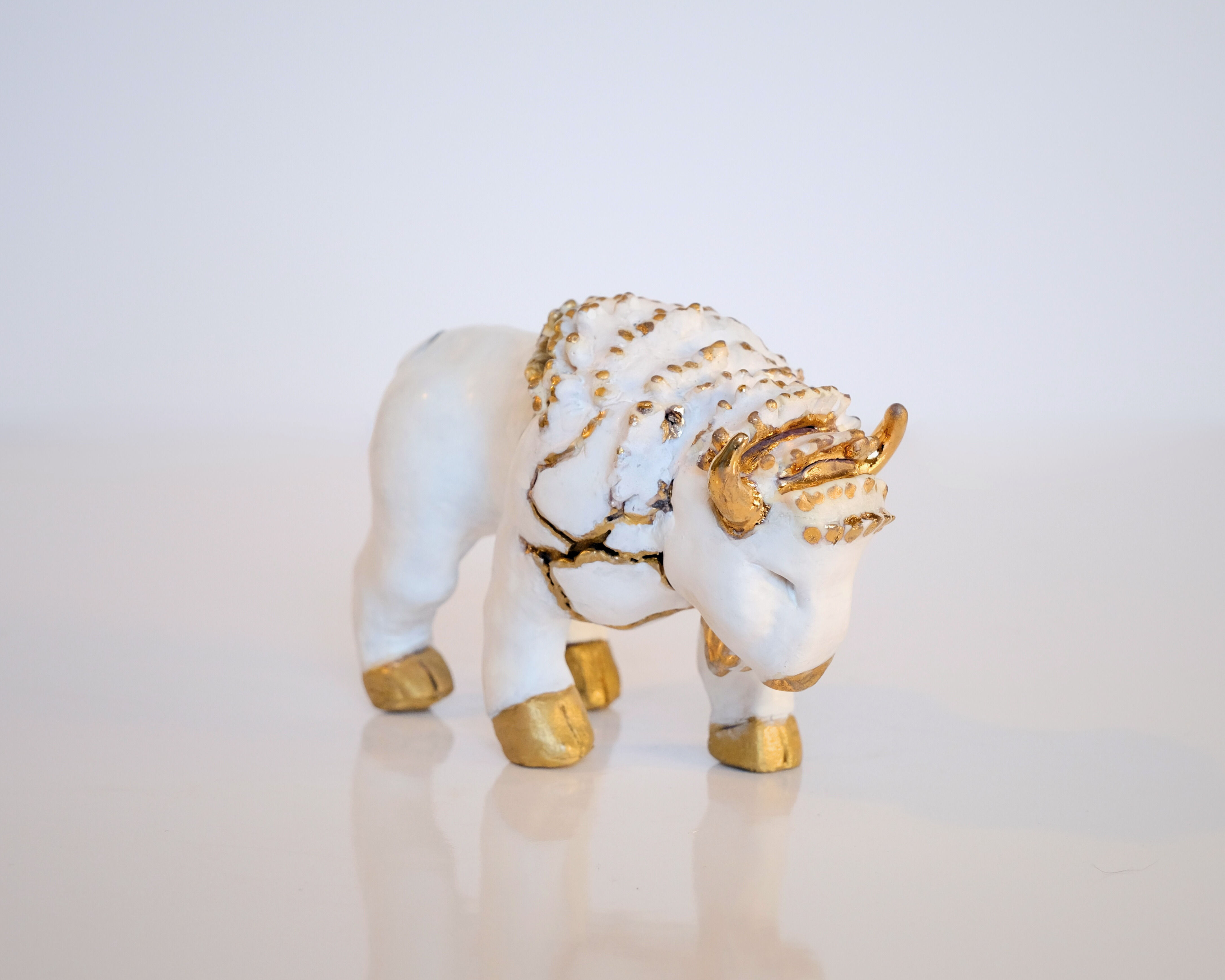 White and Gold Bison