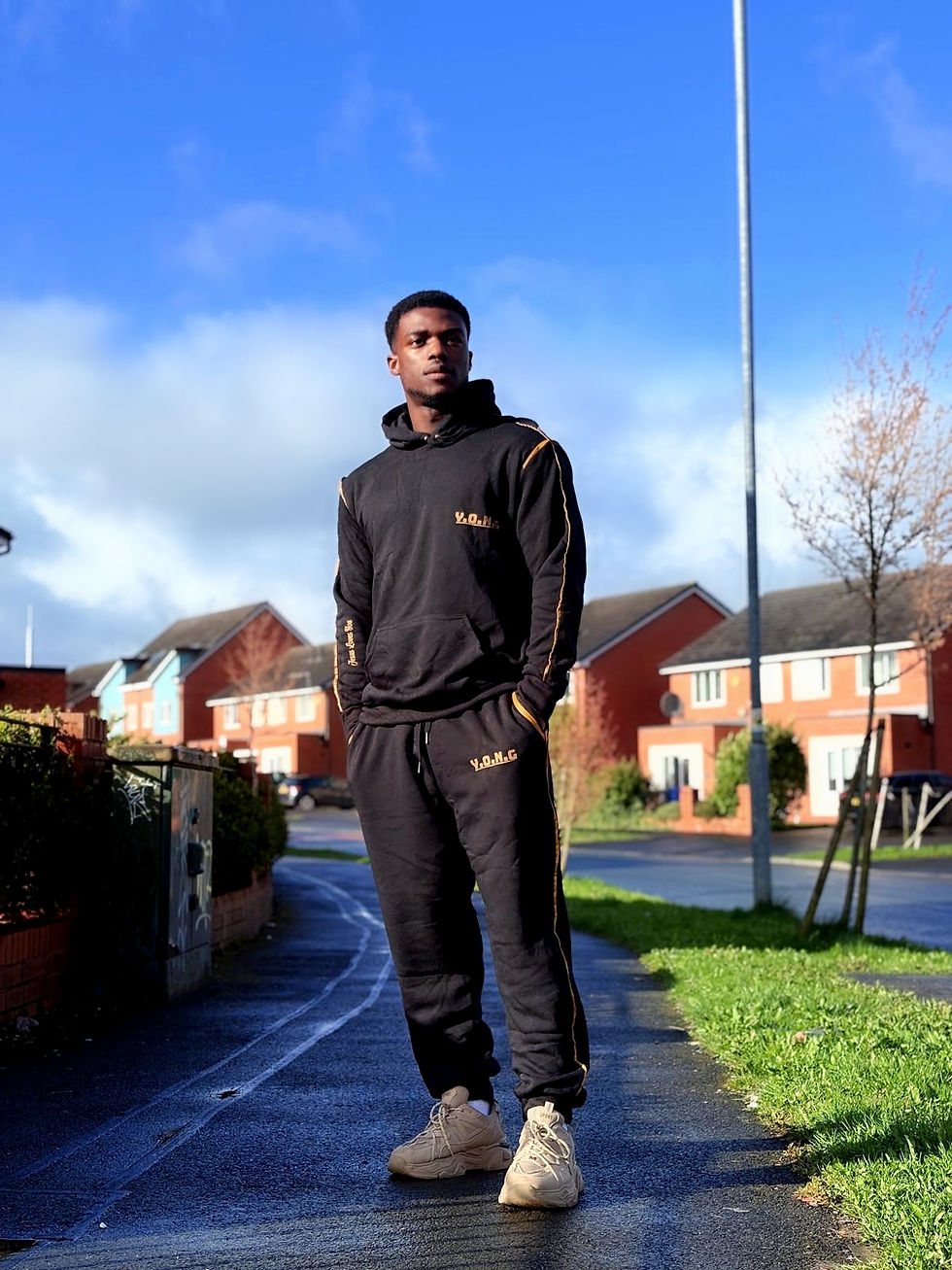 Thumbnail: Y.O.N.G Black Track Suit Set