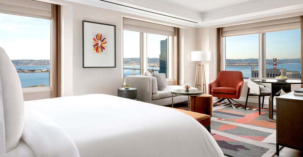 Guest room overlooking San Francisco Bay