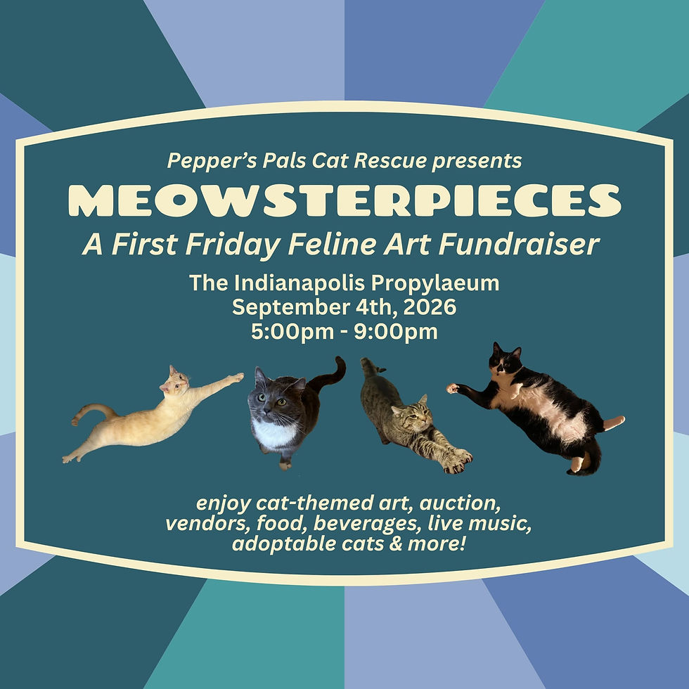 Meowsterpieces benefits Pepper's Pals Cat Rescue