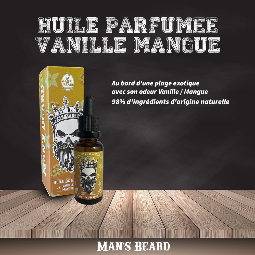 Huile à Barbe Parfumée Vanille/ Mangue