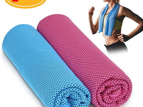 Comsoon 2 Pack Cooling Towel 40"x12", Soft Breathable Microfiber