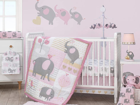 Bedtime Originals Eloise 3-Piece Crib Bedding Set, Pink