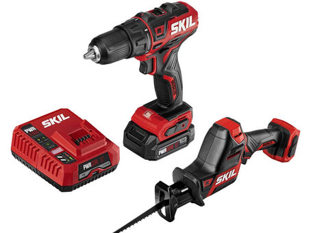 SKIL 2-Tool Combo Kit: Cordless Drill Driver and Compact Brushless Reciprocating Saw