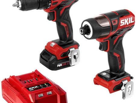SKIL 2-Tool Kit: PWRCore 12 Brushless 12V 1/2" Cordless Drill Driver and 1/4" Hex Impact Driver