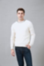 No.59 PURE CASHMERE RIBBING CREWNECK SWEATER
