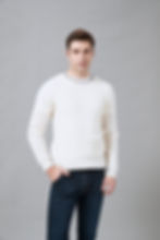 No.59 PURE CASHMERE RIBBING CREWNECK SWEATER