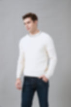 No.59 PURE CASHMERE RIBBING CREWNECK SWEATER