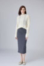 No.22 PURE CASHMERE CROCHET CABLE CREWNECK SWEATER