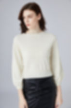 No.17 PURE CASHMERE WIDE SLEEVES CREWNECK TOP