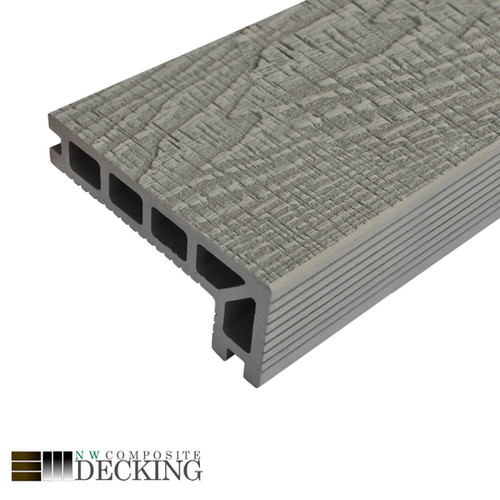 Salt Lake Silver Composite Decking Step Edge 3660mm Bullnose Fascia