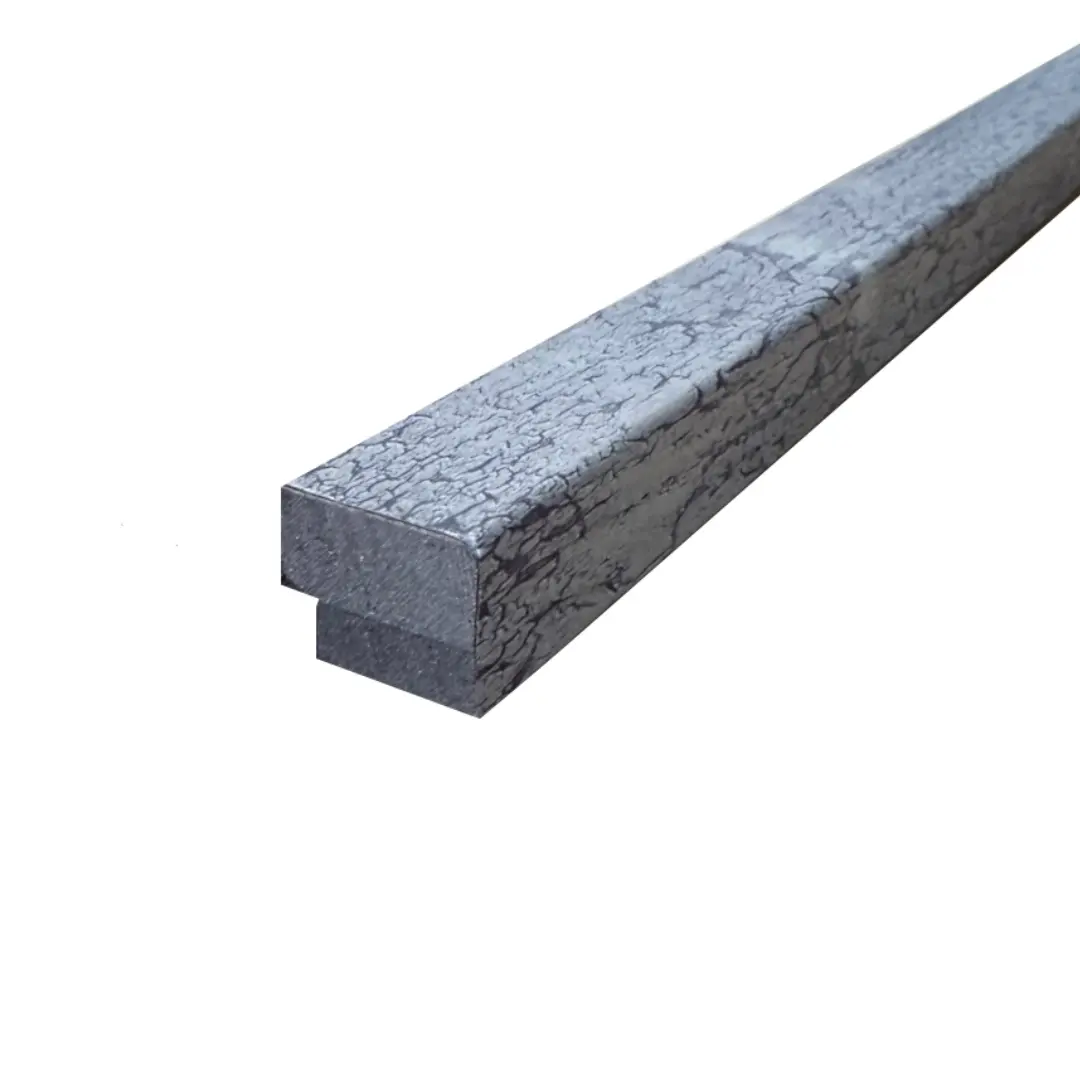 Concrete Grey Acoustic Wall Panel L-Trim White Background