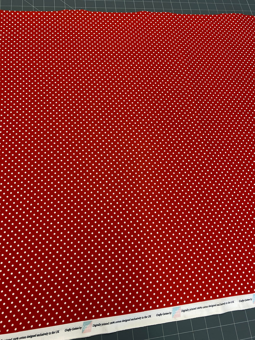 Thumbnail: Red Polka Dot Poplin