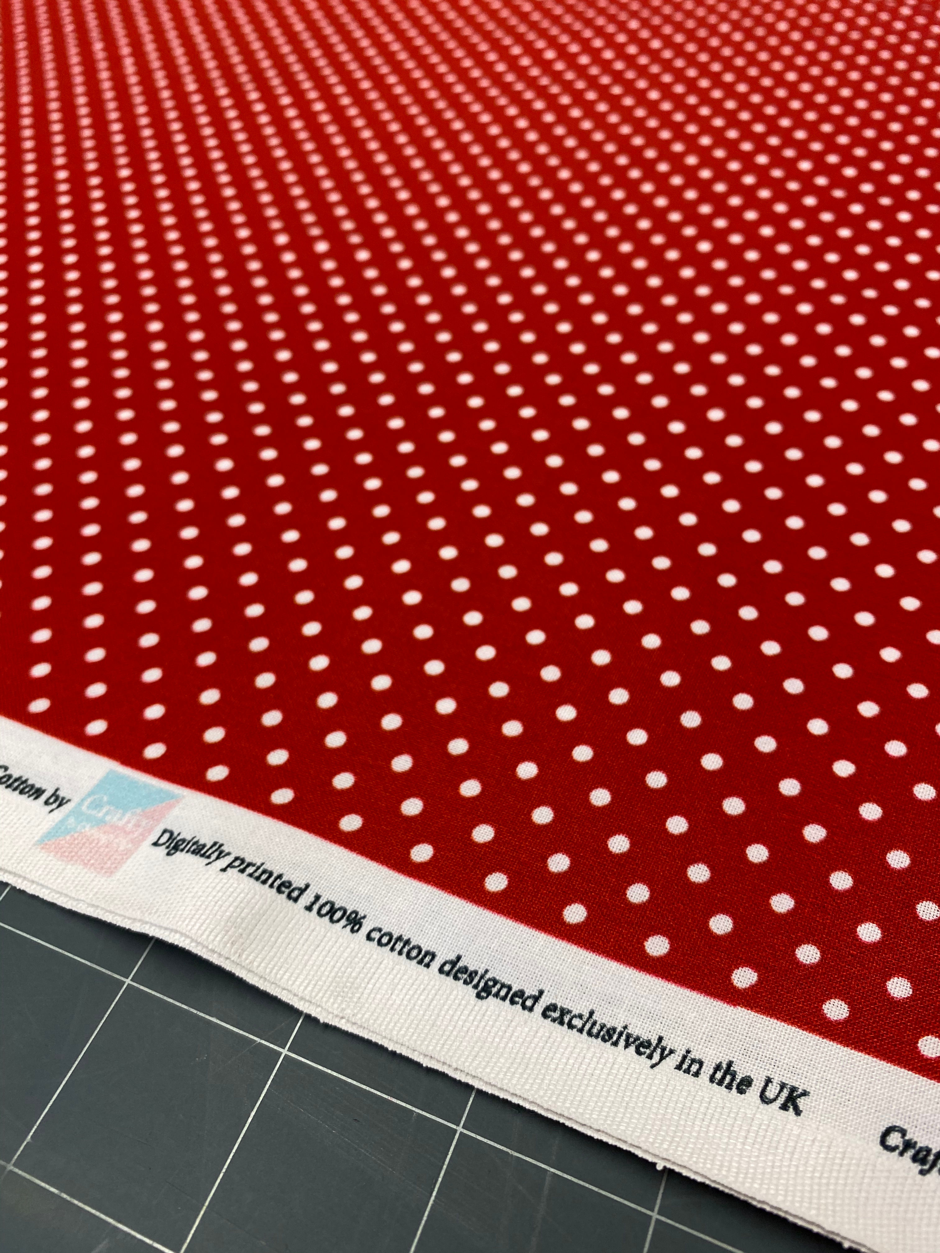 Red Polka Dot Poplin