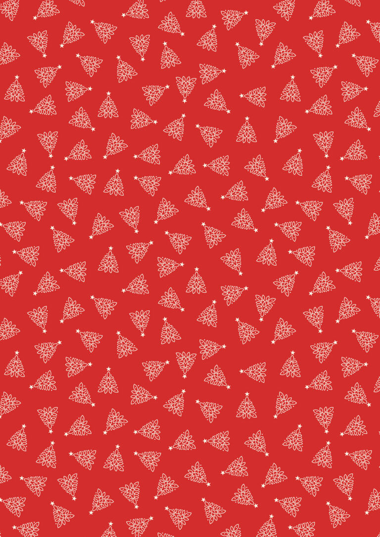 Celtic trees on winter red c131c