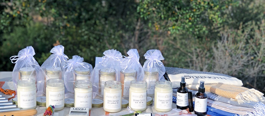 Hand Poured Soy Candles with Crystal Infused