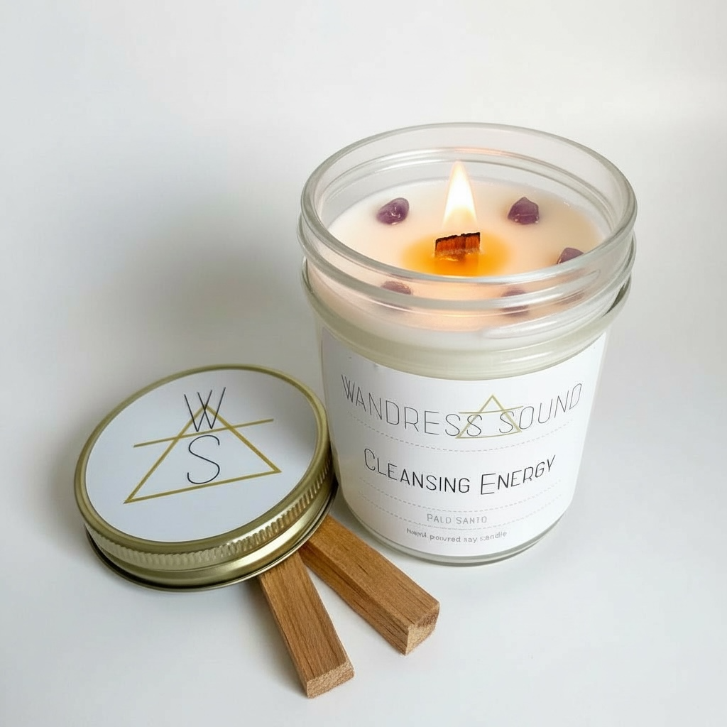 Energy Cleansing, Palo Santo Soy Candle, 8 oz