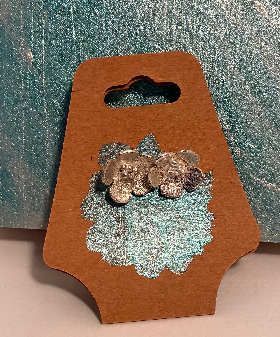 Sterling silver flower studs