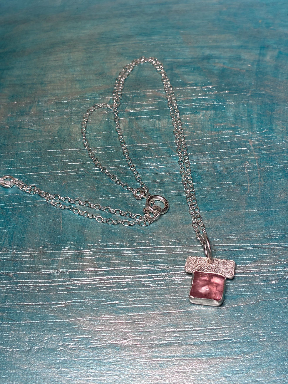 Thumbnail: Pink tourmaline Luna necklace