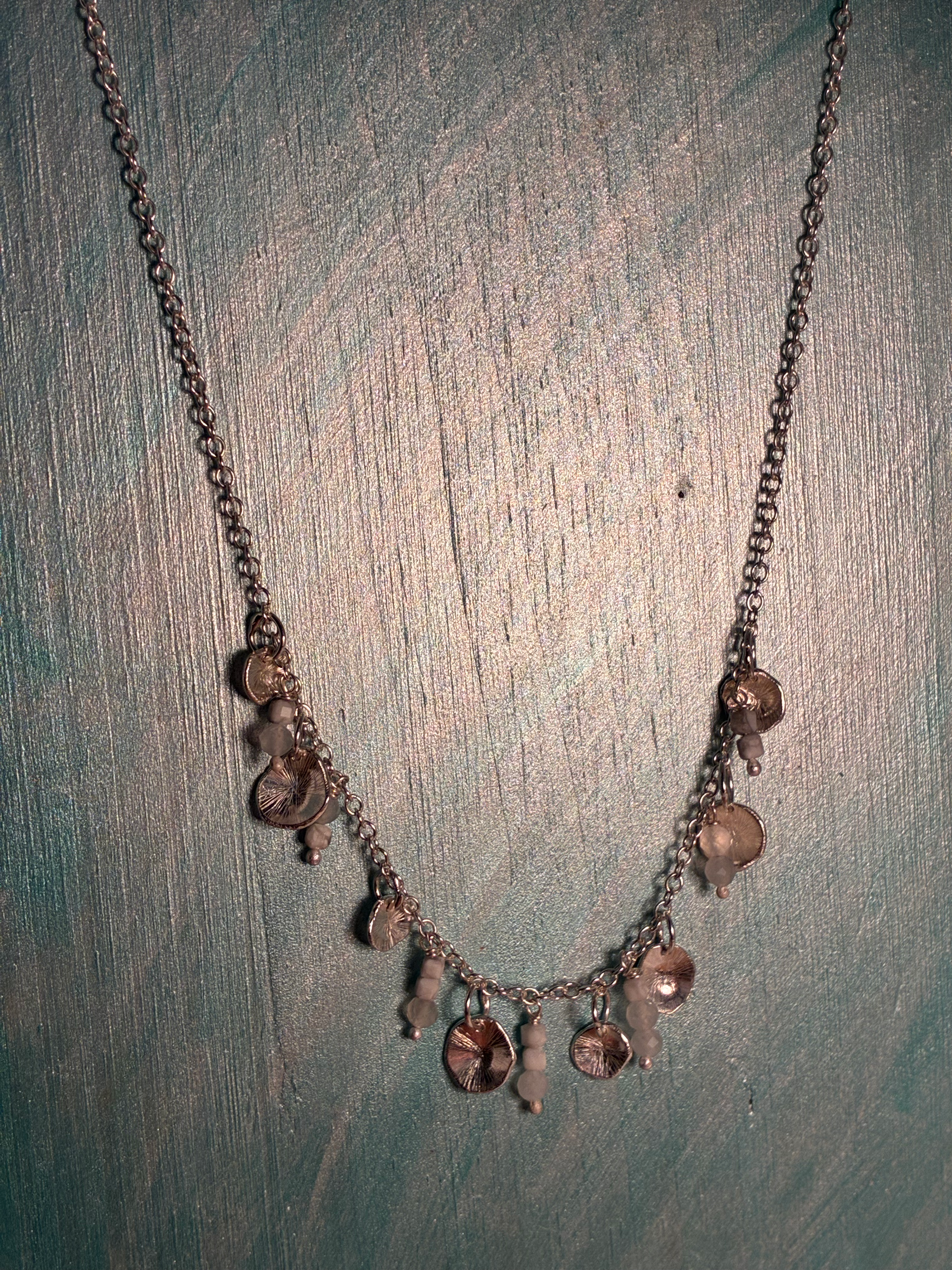 Sterling silver coral design necklace - white