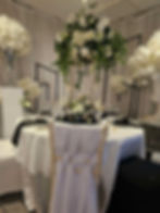 Thumbnail: Luxury xl column centrepiece with candles, vases and fabric puddle