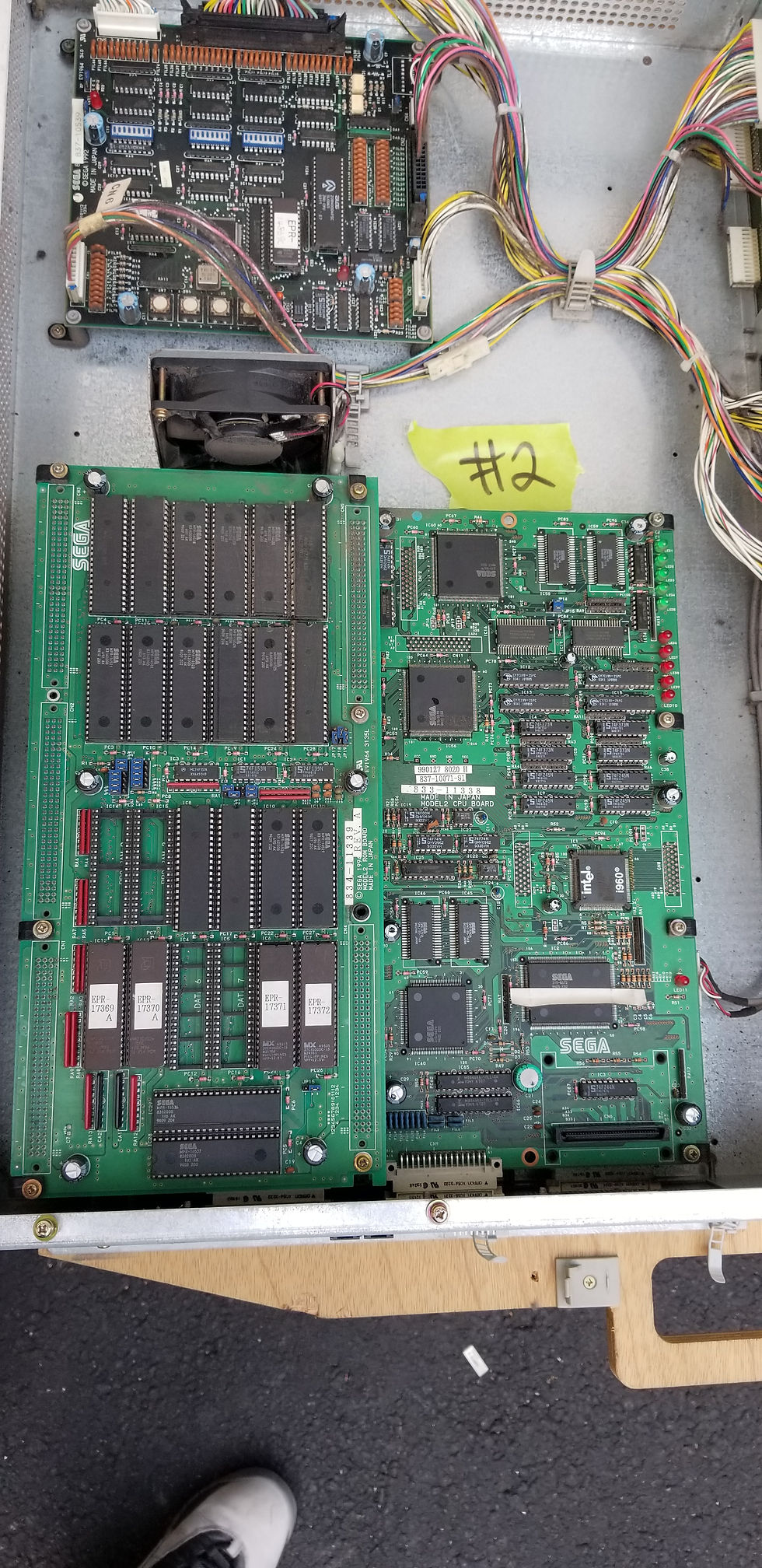 Thumbnail: Daytona USA Arcade Sega Model 2 - 4 Stack arcade Video game board PCB (#2)