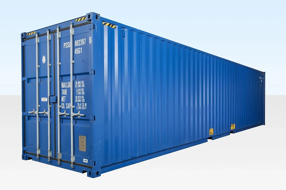 40ft shipping container blue (ral 5013)