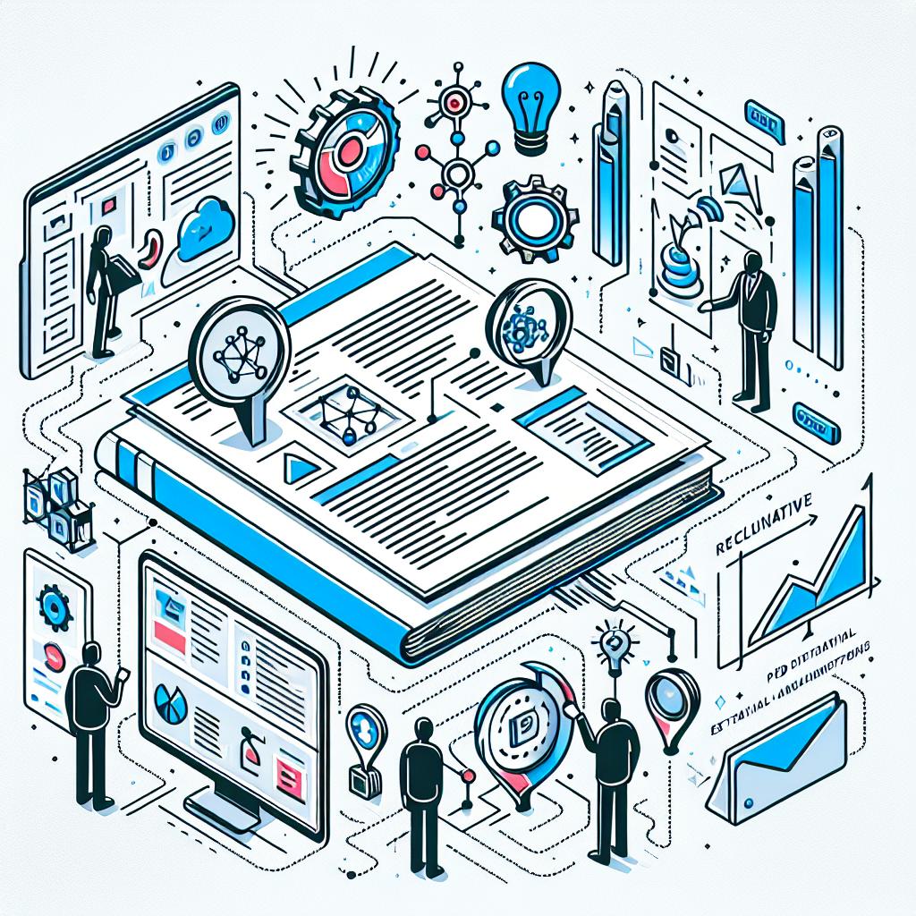 Create a 2D, linear perspective, flat and corporate style vector image on a white, untextured background. The image should depict the revolutionary PDF RAG Search Tool integrated with the open-source KaibanJS framework revolutionizing the analysis of PDF documents through AI, making semantic search and extraction of relevant information by intelligent agents easier. It should illustrate the interaction between AI agents and PDF documents with a focus on semantic search and data extraction. Additionally, include a decision tree representation to show the steps that an AI agent follows to process a document, result graphs visualizing the data extracted from PDFs, and collaboration icons symbolizing the teamwork among agents.