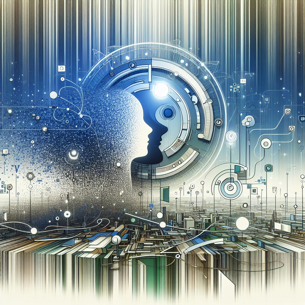 Imagine a symbolic representation of the competitive landscape in the field of online searching between two tech giants. Use a sleek, corporate, and modern 2D, flat and linear style set against a stark, white and textureless background. To signify tradition and dominance in the search industry, include an abstract logo reminiscent of a popular search engine, but distinct. Likewise, represent innovation and competition through a second, unique logo signifying a newer player in the AI field. Scatter graphical elements depicting real-time data collection across the illustration. Infuse the background with hues of blue and green, colors often linked to technology and innovation.